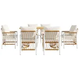 okwish Modernes Outdoor-Set mit Geflochtene Armlehnen und Inklusive Sitzkissen Beige