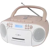 Reflexion CD-Radio DAB+, DAB, UKW AUX, CD, Kassette, USB Weiß, Pink