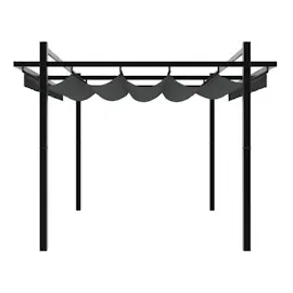 vidaXL Gartenpavillon mit Ausziehbarem Dach 3 x 3 m Anthrazit/Grau