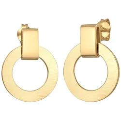 Elli Ohrstecker Kreis Rund Modern 925 Silber goldfarben Damen 