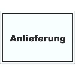 Anlieferung Aufkleber mit Text Annahme waagerecht A3 (297x420mm)