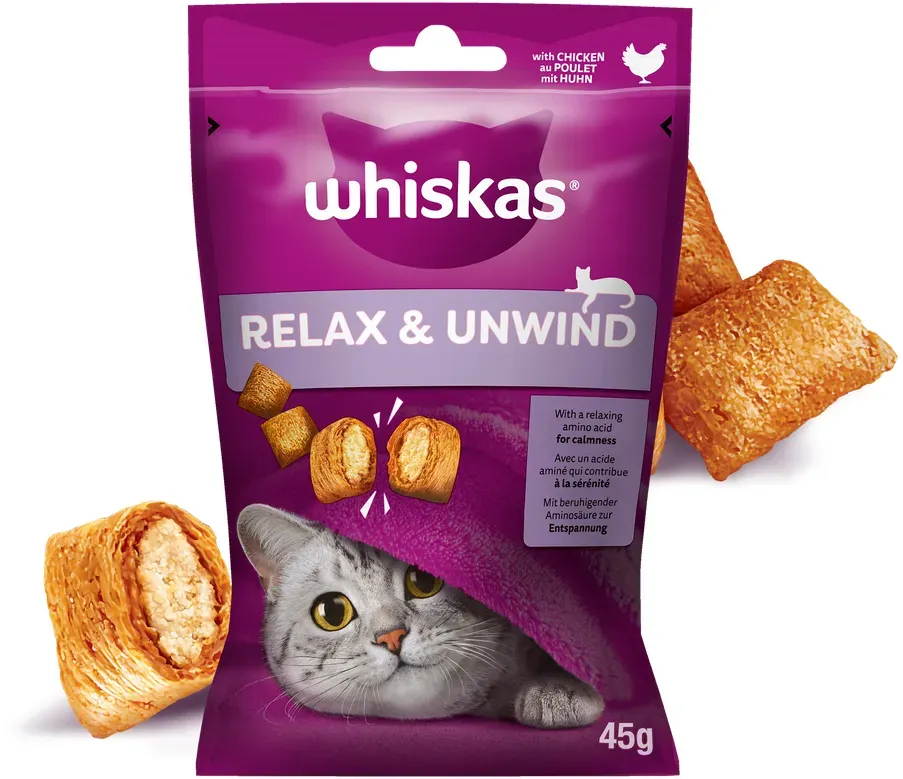 WHISKAS Relax & Relieve 45g Katzenleckerli, mit Huhn (Rabatt für Stammkunden 3%)