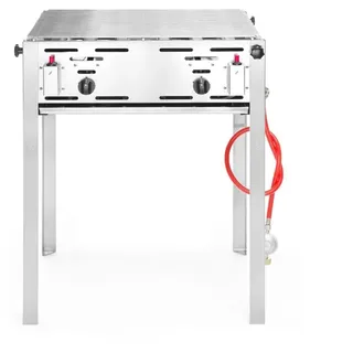 HENDI Roast-Master Heavy Duty, Elektronisches Zündgerät, nur für Verwendung im Aussenbereich, für Gasflaschengas (Propan/Butan), 11,6kW(Hs), 650x540x(H)840mm, Edelstahl 18/0