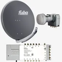 Fuba sat Alu Sat-Schüssel 85cm anthrazit | Quattro LNB