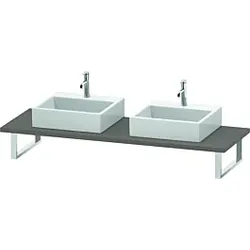 Duravit DuraStyle Konsole DS107C04343 für Aufsatzbecken, 2 Ausschnitte, Stärke 3 cm, basalt matt