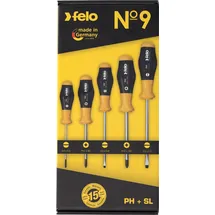 FELO Schraubendreher-Satz N°9 SL/PH 5-tlg. Black/Yellow