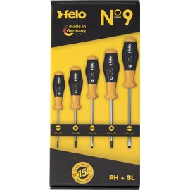 FELO Schraubendreher-Satz N°9 SL/PH 5-tlg. Black/Yellow
