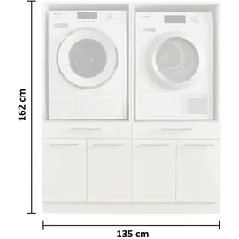 laundreezy 2X Waschmaschinenschrank 135 x 162 x 67,5 cm Anthrazit Holzwerkstoff