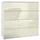 Vladon Pavos V3 76 x 76 x 35 cm Weiß matt / Creme Hochglanz / Gelb