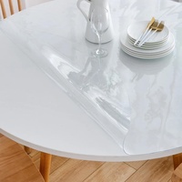 Rund Schutzfolie Tisch Transparent 39cm - Tischdecke Durchsichtig Nach Maß 1mm - öl- Und Wasserabweisend Anti Fouling Durchsichtige Schreibtischunterlage für Wohnzimmertheke, Durchsichtig 1mm