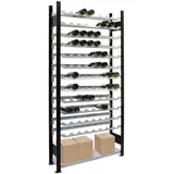 SCHULTE Regalwelt Weinregal 230 x 100 x 25 cm Schwarz-Silber