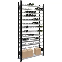 SCHULTE Regalwelt Weinregal 230 x 100 x 25 cm Schwarz-Silber