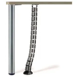 SO-Tech SOTECH Schreibtisch Kabelkanal Rund 62 mm Silbergrau