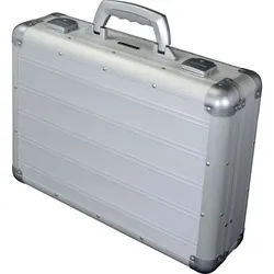 Jüscha ALUMAXX Attaché Laptopkoffer VENTURE Aluminium Aktenkoffer Pilotenkoffer Aluaktenkoffer silber matt 45160