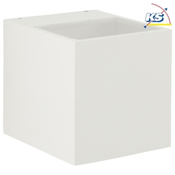 Albert LED Außenwand-Strahler Typ Nr. 2417, Up/Down, breit/breit, Eckig, IP44, 230V, 13.4W 3000K 1200lm, Glas, Weiß ALB-682417