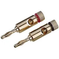 Conrad High-End Lautsprecher-Steckverbinder Stecker, gerade Polzahl: 1 Gold 2St.