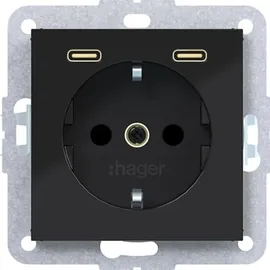 Hager Schuko-Steckdose 2 St.
