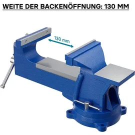 Wiltec Schraubstock Metall 125 mm grau
