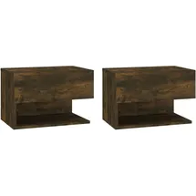 vidaXL Hängenachtschrank 2 Stk. 29,5 x 0 x 30 cm Braun