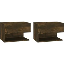 vidaXL Hängenachtschrank 2 Stk. 29,5 x 0 x 30 cm Braun