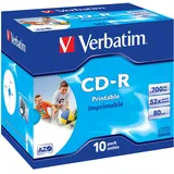 Verbatim CD-R 700MB 52x bedruckbar 10er Jewelcase