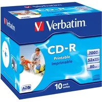 Verbatim CD-R 700MB 52x bedruckbar 10er Jewelcase