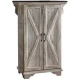 Massivmoebel24 Schrank Mango / Akazie 90 x 45 x 135 cm Weiß