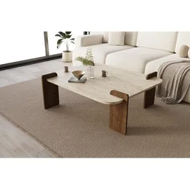 moebel17 Couchtisch Beige, Braun Holzwerkstoff, Quadratisch, 90x35x70 cm, Wohnzimmer, Wohnzimmertische, Couchtische
