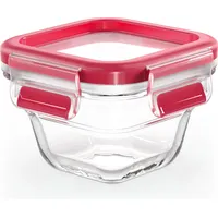Emsa Clip&Close Glas quadratisch 180ml Aufbewahrungsbehälter rot (N1041300)