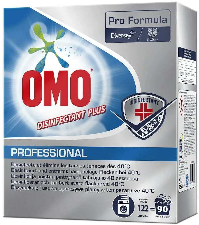 Diversey OMO Professional Desinfektionsvollwaschmittel ab 40°C