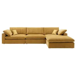 MAISON Ecksofa Gilbert Stoff Gelb