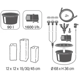 UBBINK Säulenbrunnen Set Modena