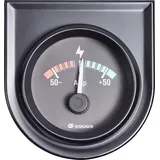 EQUUS 842052 Kfz Einbauinstrument Amperemeter Messbereich -50 - +50 A Standart Gelb, Rot, Grün 52 mm