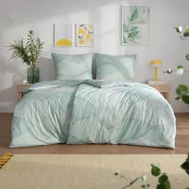 Estella Mako Jersey Bettwäsche Phoenix Mint 155 x 220 cm + 80 x 80 cm