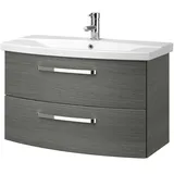 Sconto Waschtischkombination ¦ grau ¦ Maße (cm): B: 84 H: 53,7 T: 46.0