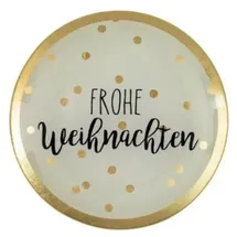 Giftcompany Dekoteller - Frohe Weihnachten Weiß
