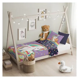 texpot Bettwäsche Kinderbettwäsche Ponybedruckt Garnitur, Baumwolle, 2 teilig bunt
