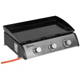 Outsunny Gasgrill 10000BTU/2,5 kW Grillfläche 65 × 35,5 cm tragbarer Tischgrill Tischgasgrill aus Edelstahl BBQ Campinggrill für Balkon