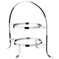 Edzard Telleretagere Sina (Höhe 33 cm) schwerversilbert, für 2 Teller Ø 20 bis 28 cm, Tellerhalter Etagere