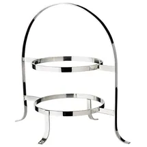 Edzard Telleretagere Sina (Höhe 33 cm) schwerversilbert, für 2 Teller Ø 20 bis 28 cm, Tellerhalter Etagere