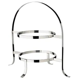 Edzard Telleretagere Sina (Höhe 33 cm) schwerversilbert, für 2 Teller Ø 20 bis 28 cm, Tellerhalter Etagere