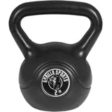 GORILLA SPORTS Kettlebell Einzeln/Set, mit/ohne Ablage, Kunststoff Kugelhantel, Schwunghantel schwarz