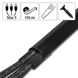 Hama halbrund, 110 x 3,3 x 1,8 cm schwarz