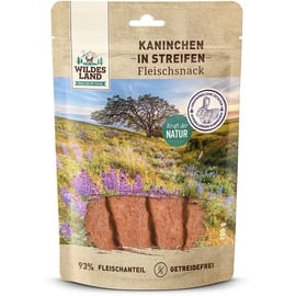 Wildes Land Fleischwürfel Hunde Snack WL Kaninchenfleisch Streife 200g Hunde Snack