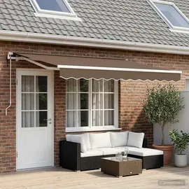 vidaXL Ausziehbare Markise 600 x 350 cm taupe