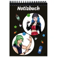 E&Z A 5 Notizblock Manga Quinn und Enora, schwarz, blanko
