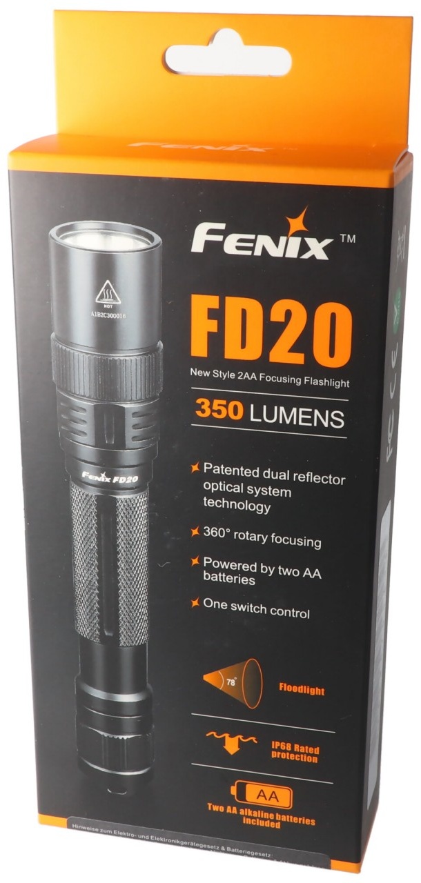 Fenix FD20 Cree XP-G2 S3 LED Taschenlampe mit drehbarer Fokussierung