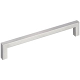 SO-TECH® Möbelgriff E8 echt Edelstahl Profil eckig Stangengriff, inkl. Schrauben (10-St), 10 Stück, Edelstahl gebürstet, BA 160 mm silberfarben Bohrlochabstand: 160 mm