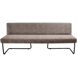 K+W Komfort & Wohnen Polsterbank, in abgerundeter Form, Rundrohrkufe lang gebogen, in Leder oder Stoff K+W Komfort & Wohnen lightbrown 75