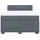 vidaXL Boxspringbett mit Matratze Dunkelgrau 140x200 cm Samt